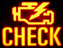 Picture of a check engine light